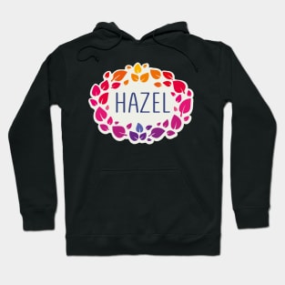 Hazel name with colorful leaves Hoodie